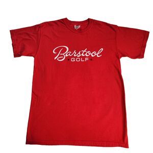 Barstool Golf Red Mens T Shirt Size Medium